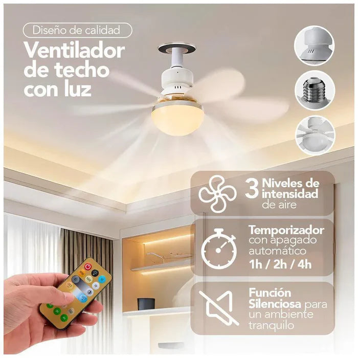 FOCO VENTILADOR SMART LED 30W + CONTROL REMOTO