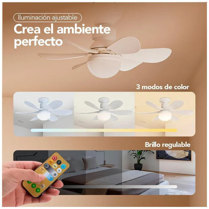 FOCO VENTILADOR SMART LED 30W + CONTROL REMOTO
