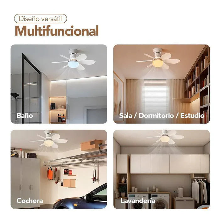 FOCO VENTILADOR SMART LED 30W + CONTROL REMOTO