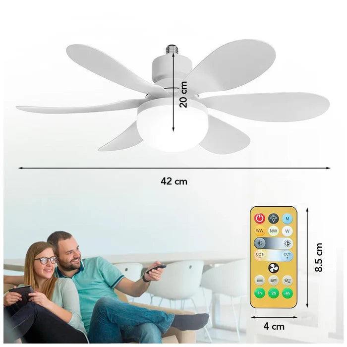 FOCO VENTILADOR SMART LED 30W + CONTROL REMOTO